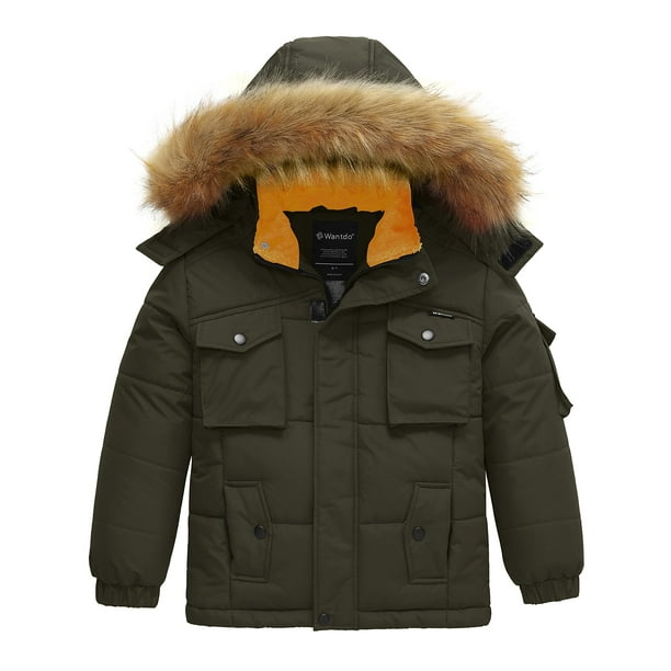 Wantdo Boy's Waterproof Warm Winter Coat Thicken Padded Puffer Jacket with Hood Wantdo Boy's Waterproof Warm Winter Coat Thicken Padded Puffer Jacket with Hood